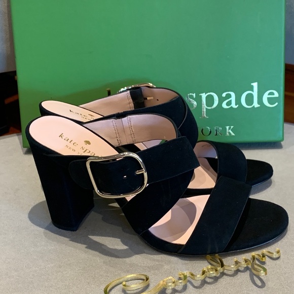 Brand New Kate Spade Orchid Suede Block Heel Sandal - Picture 3 of 6